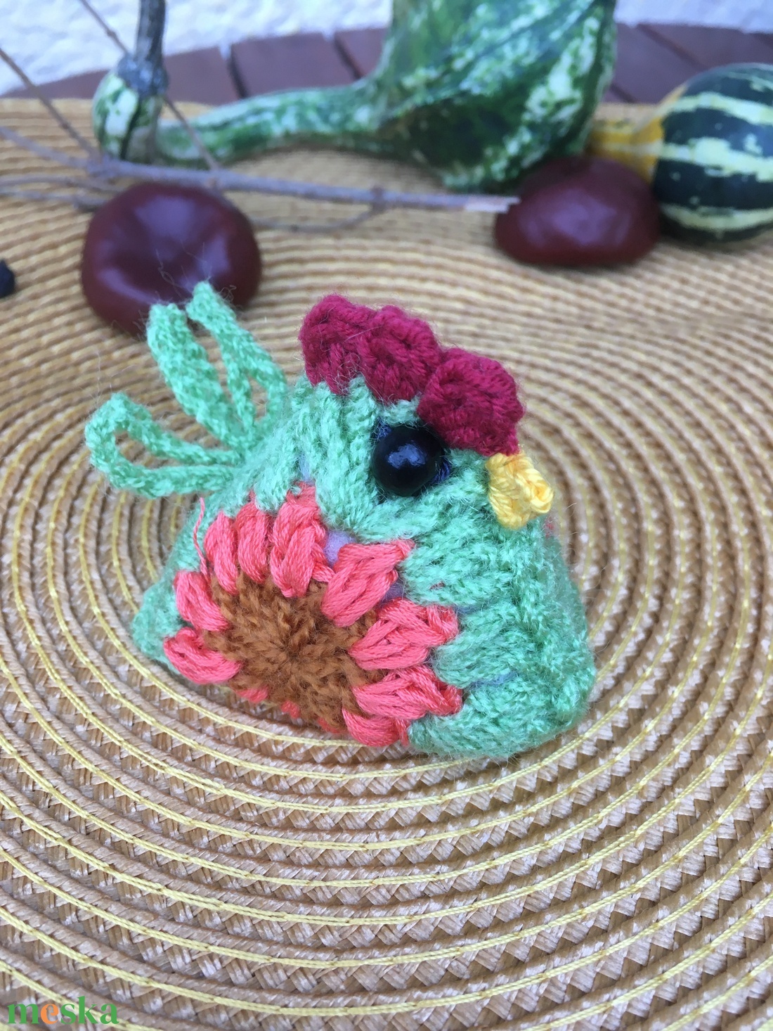 Horgolt tyúk 3. - otthon & életmód - dekoráció - asztal és polc dekoráció - asztaldísz - Meska.hu