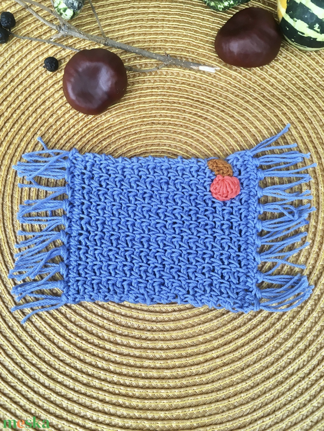 Sütőtökös bögreszőnyeg - otthon & életmód - dekoráció - asztal és polc dekoráció - asztaldísz - Meska.hu