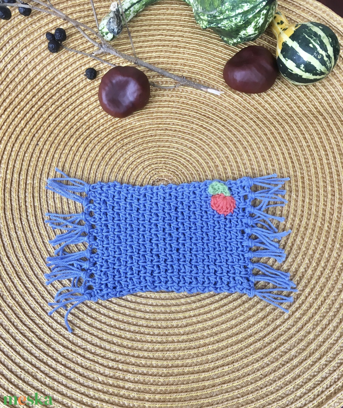 Sütőtökös bögreszőnyeg 2. - otthon & életmód - dekoráció - asztal és polc dekoráció - asztaldísz - Meska.hu