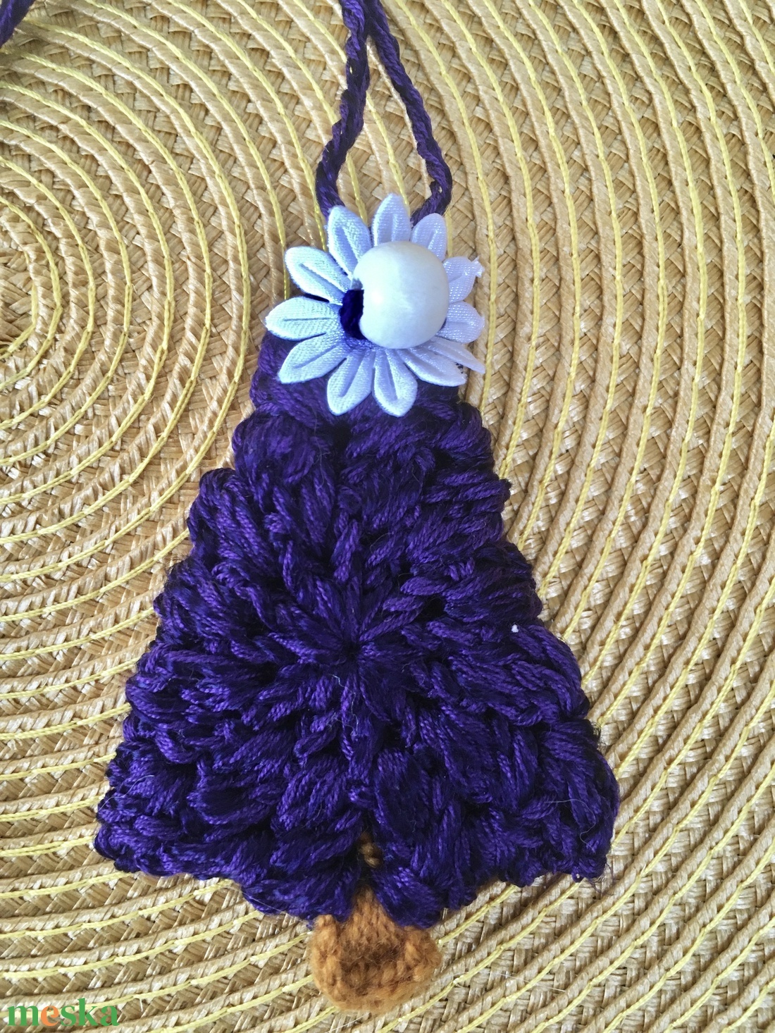 Lila karácsonyfa dísz  - otthon & életmód - dekoráció - asztal és polc dekoráció - asztaldísz - Meska.hu