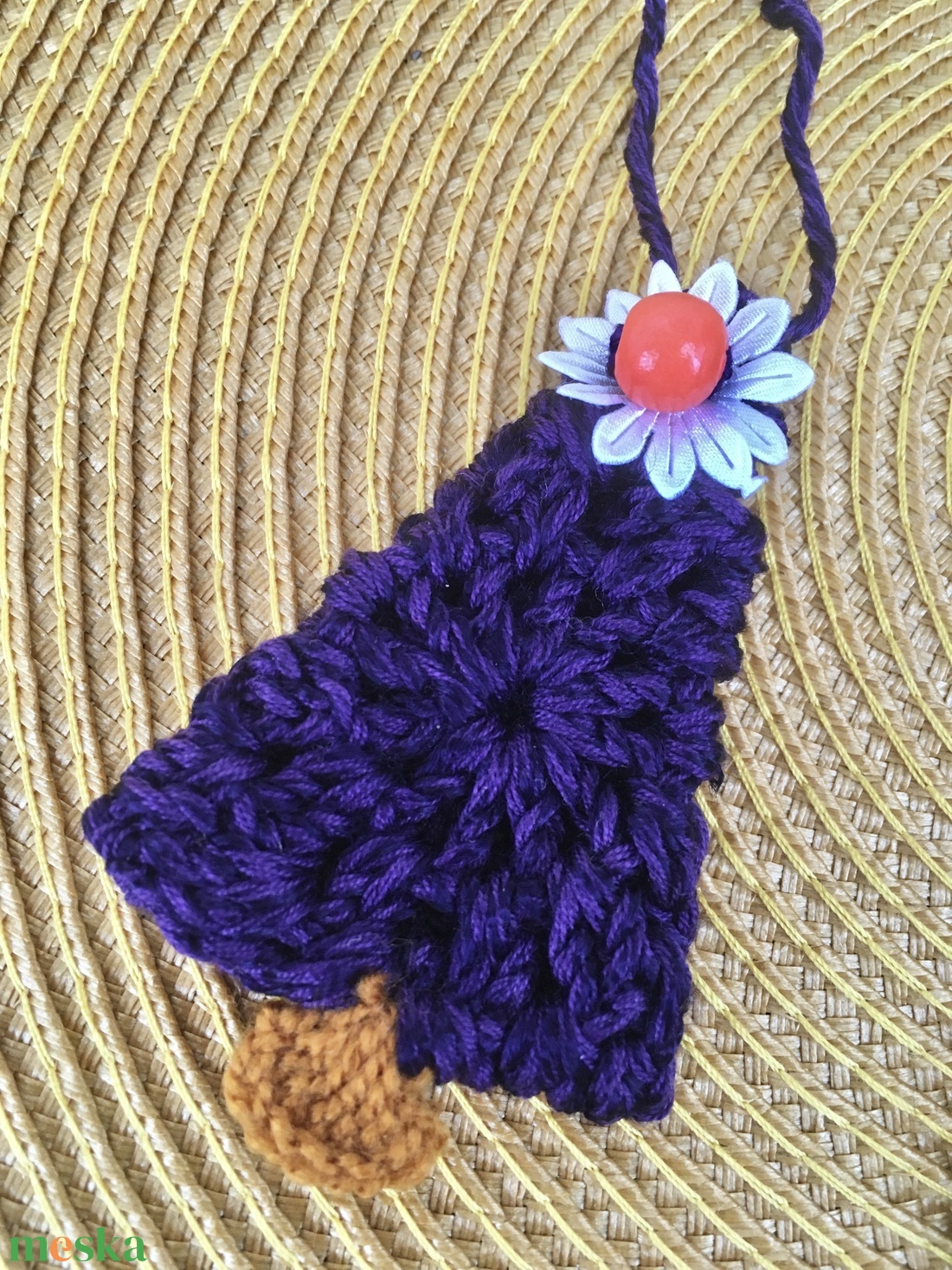 Lila karácsonyfa dísz  - otthon & életmód - dekoráció - asztal és polc dekoráció - asztaldísz - Meska.hu