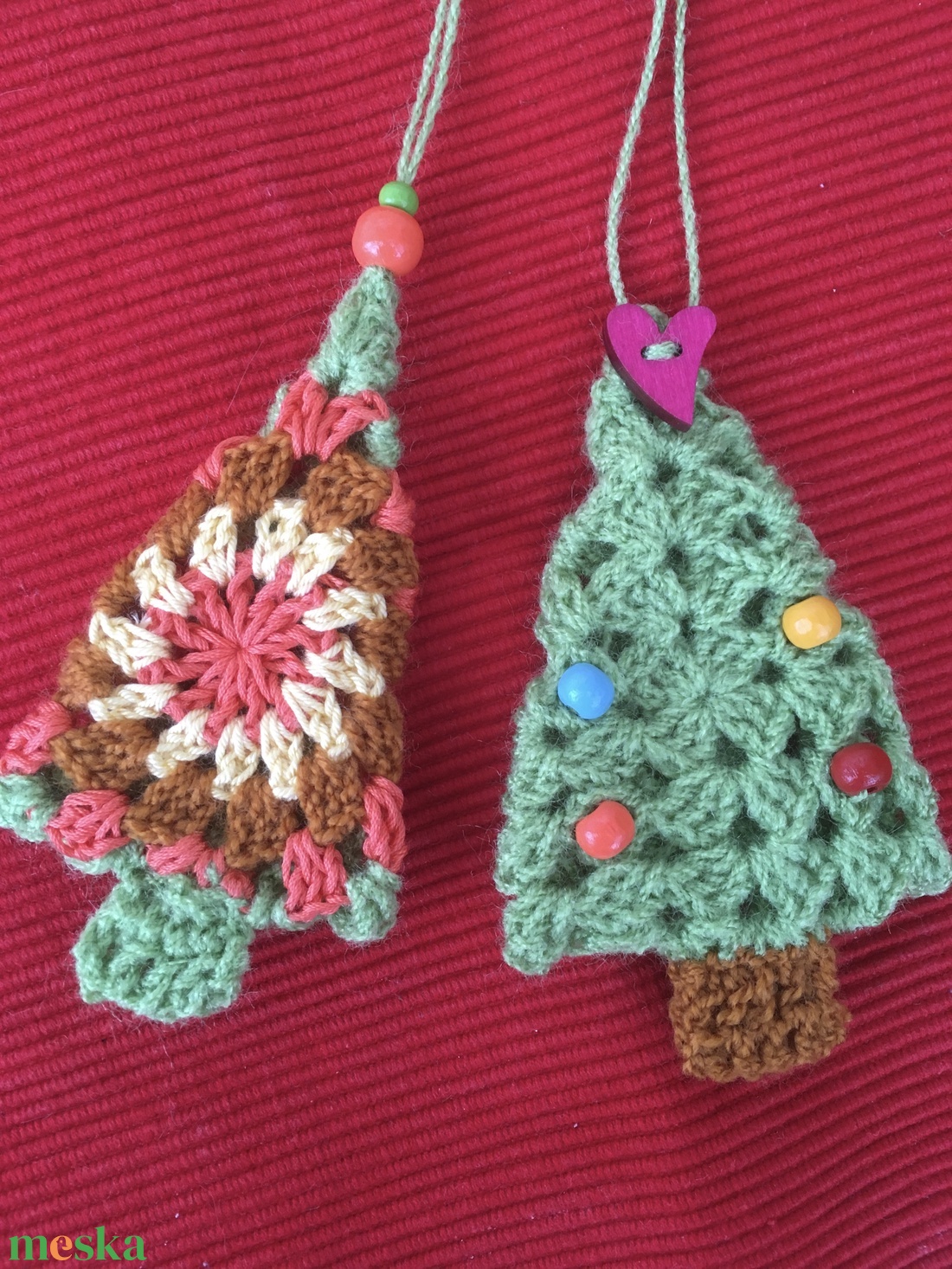 2 db-os karácsonyfa dísz  - karácsony - karácsonyi lakásdekoráció - karácsonyfadíszek - Meska.hu