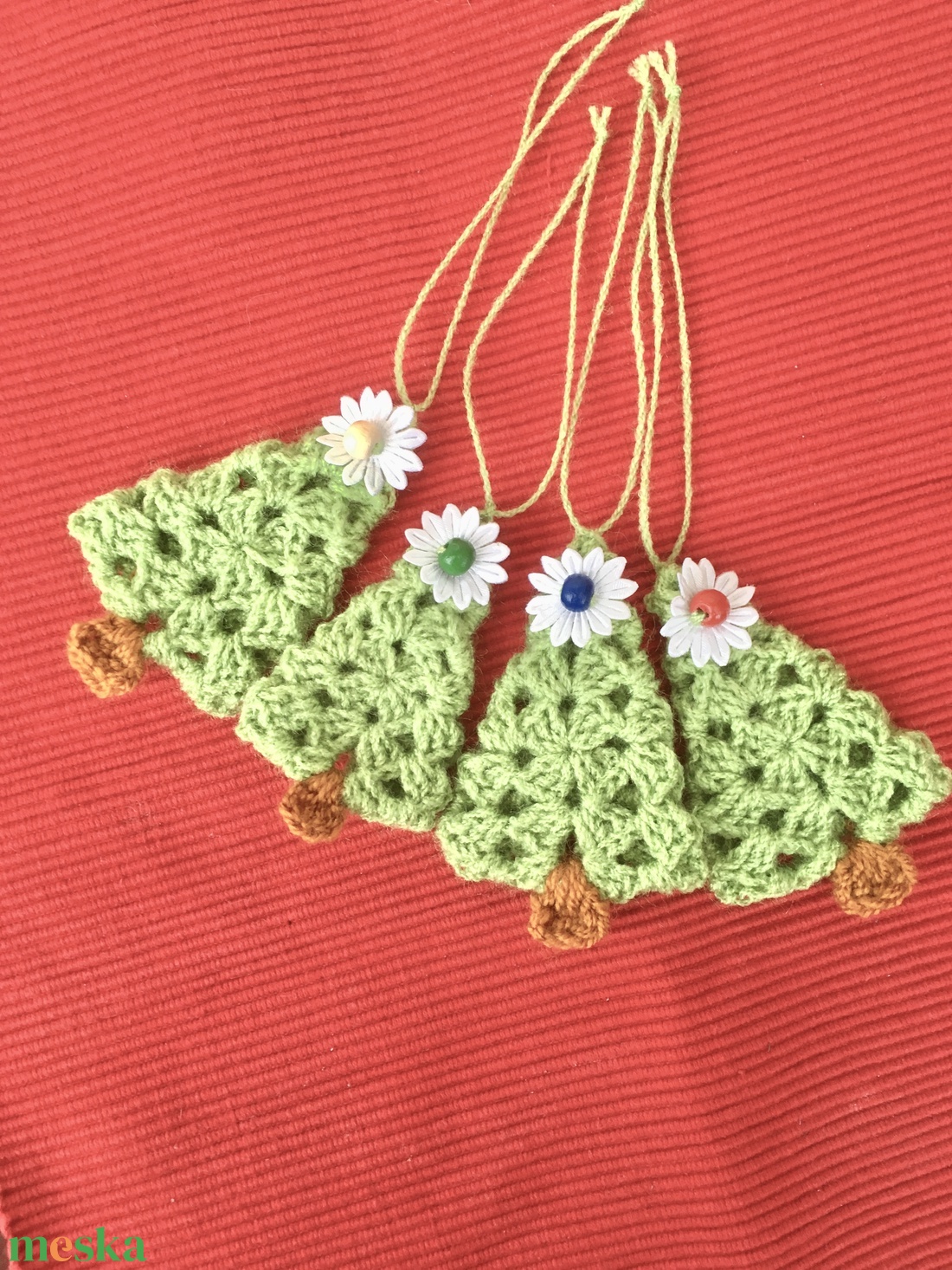 4 db-os karácsonyfa dísz  - karácsony - karácsonyi lakásdekoráció - karácsonyfadíszek - Meska.hu