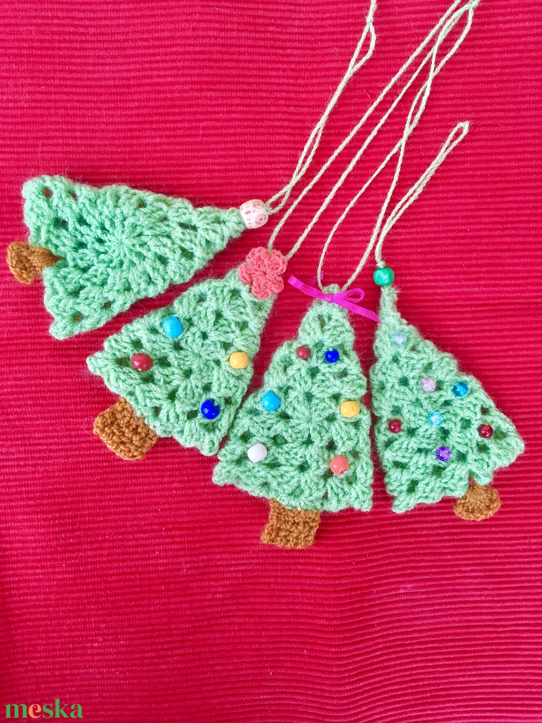 4 db-os karácsonyfa dísz 2. - karácsony - karácsonyi lakásdekoráció - karácsonyfadíszek - Meska.hu