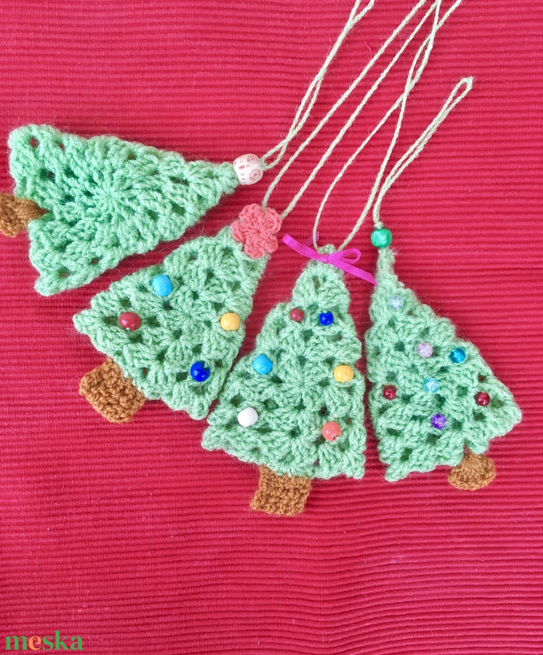 4 db-os karácsonyfa dísz 2. - karácsony - karácsonyi lakásdekoráció - karácsonyfadíszek - Meska.hu