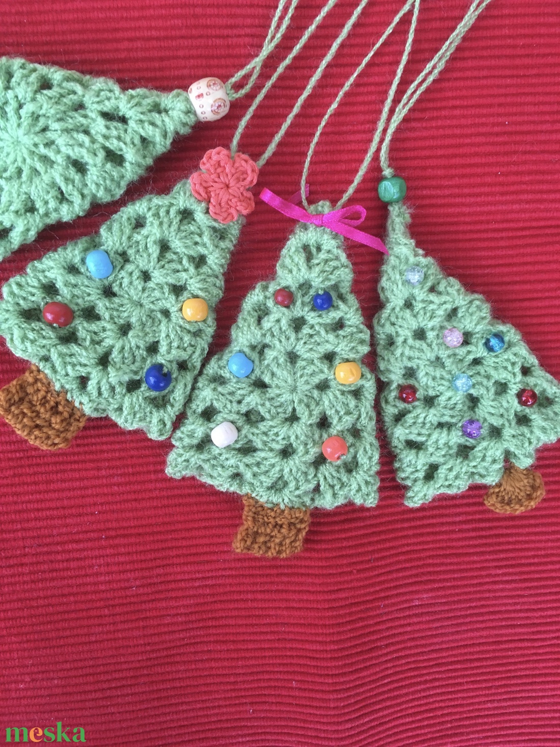 4 db-os karácsonyfa dísz 2. - karácsony - karácsonyi lakásdekoráció - karácsonyfadíszek - Meska.hu