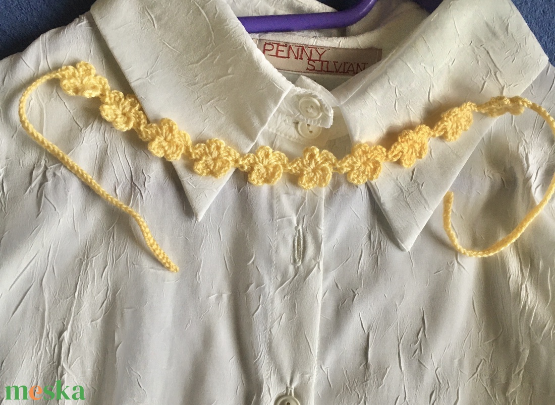 Sárga nyakpánt - ékszer - nyaklánc - nyakpánt, gallér - Meska.hu