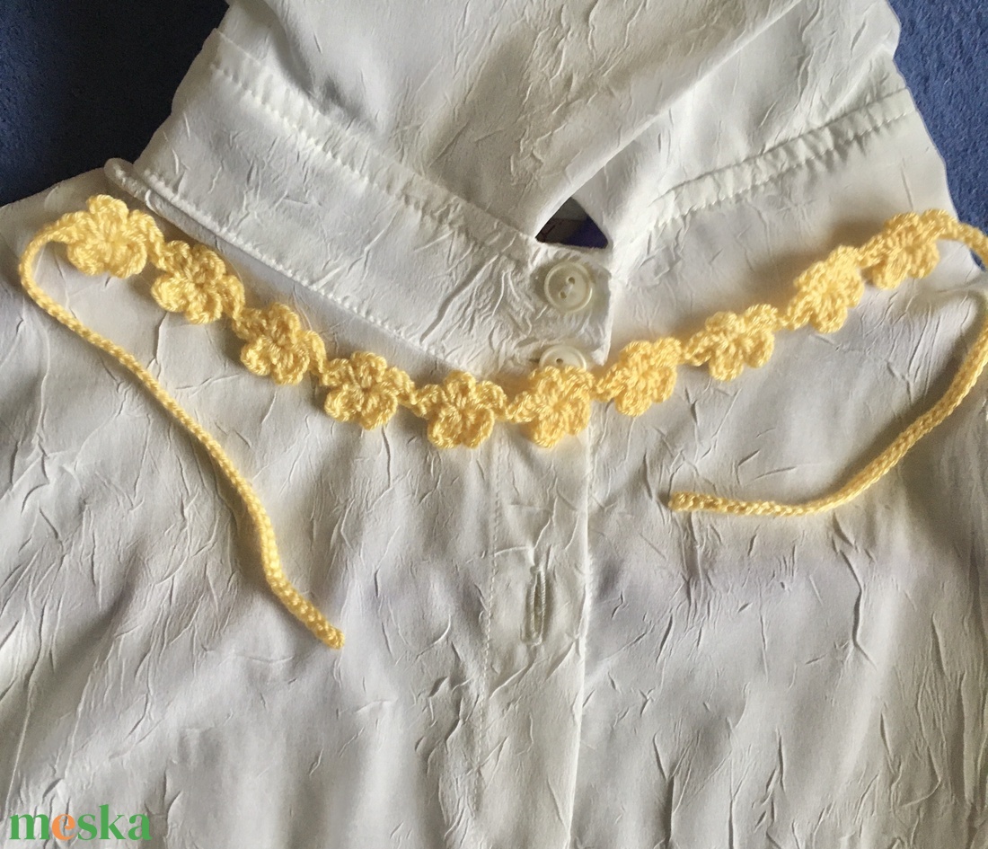 Sárga nyakpánt - ékszer - nyaklánc - nyakpánt, gallér - Meska.hu