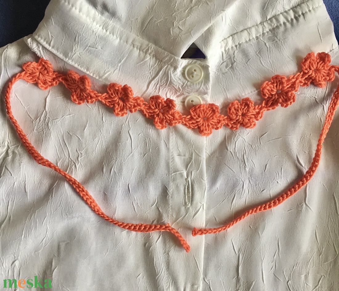 Narancs nyakpánt - ékszer - nyaklánc - nyakpánt, gallér - Meska.hu