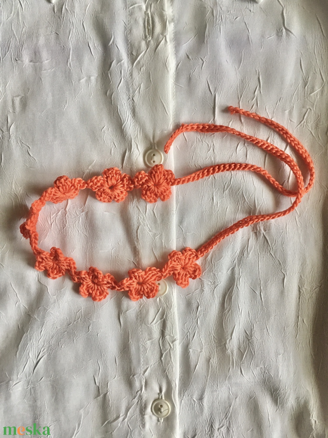 Narancs nyakpánt - ékszer - nyaklánc - nyakpánt, gallér - Meska.hu