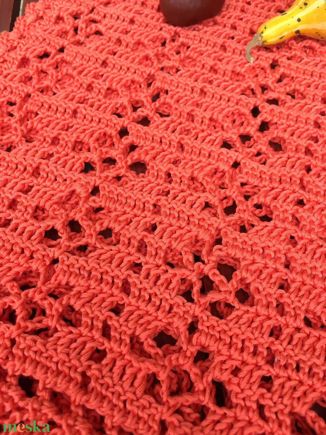 Narancssárga terítő - otthon & életmód - dekoráció - asztal és polc dekoráció - horgolt & csipketerítő - Meska.hu