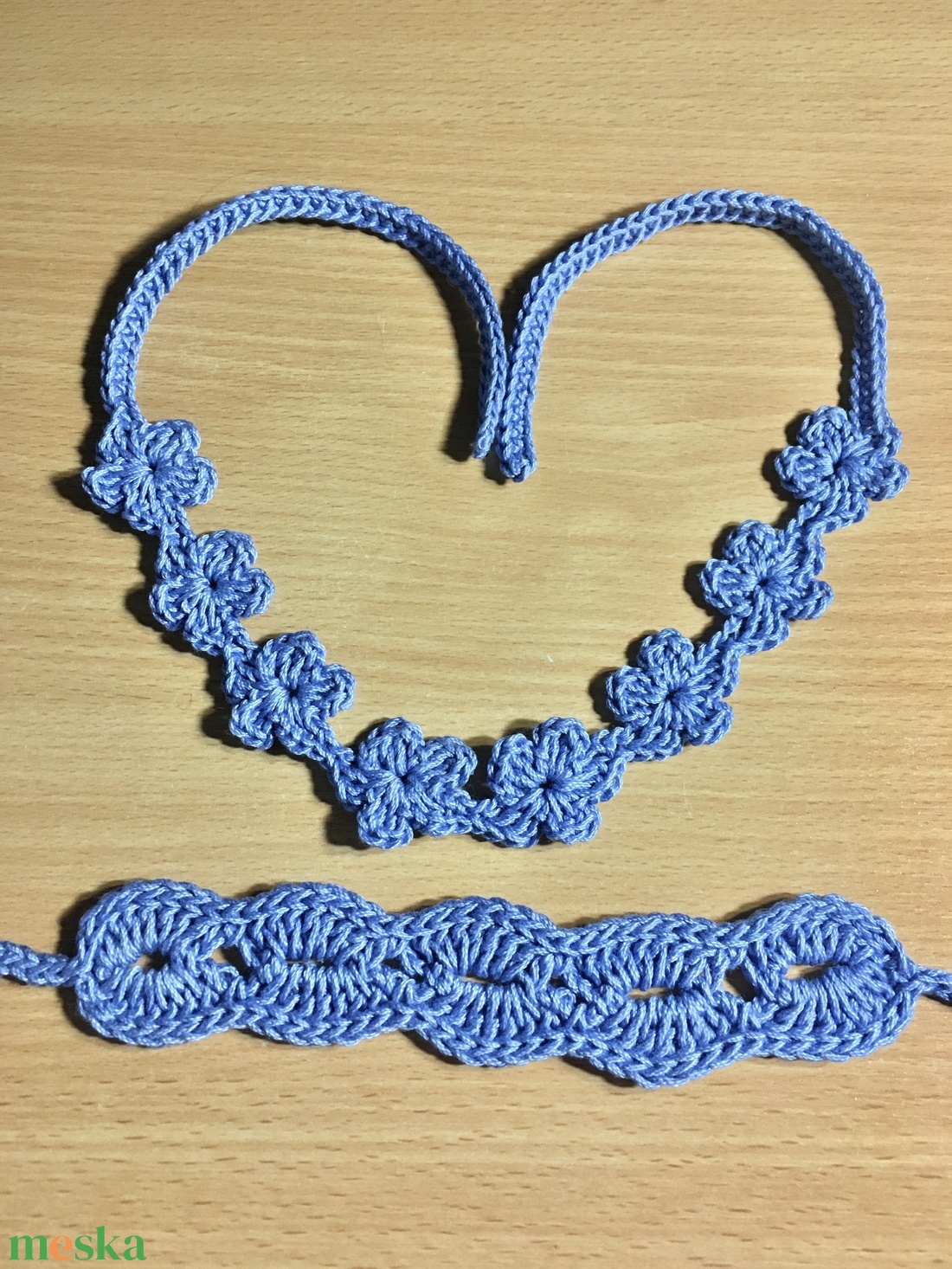 Kék szett  - ékszer - nyaklánc - nyakpánt, gallér - Meska.hu