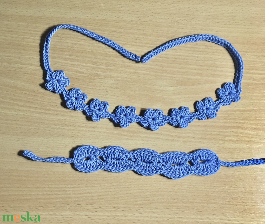 Kék szett  - ékszer - nyaklánc - nyakpánt, gallér - Meska.hu