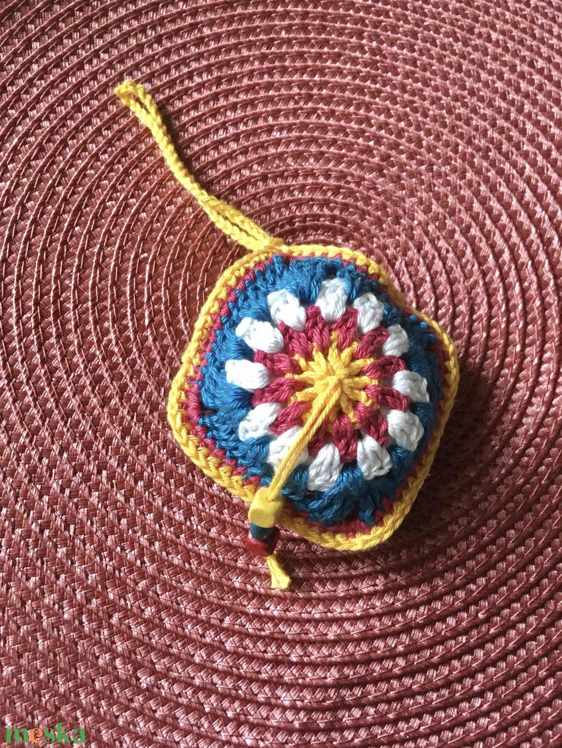 Pénztartó/fülhallgató tartó négyszög  - táska & tok - kulcstartó & táskadísz - kulcstartó - Meska.hu