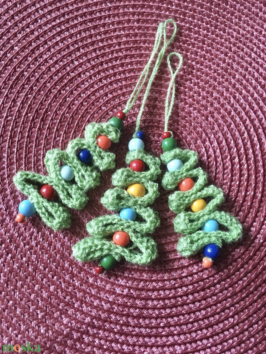 3 db-os �cikk-cakk karácsonyfa dísz  - karácsony - karácsonyi lakásdekoráció - karácsonyfadíszek - Meska.hu