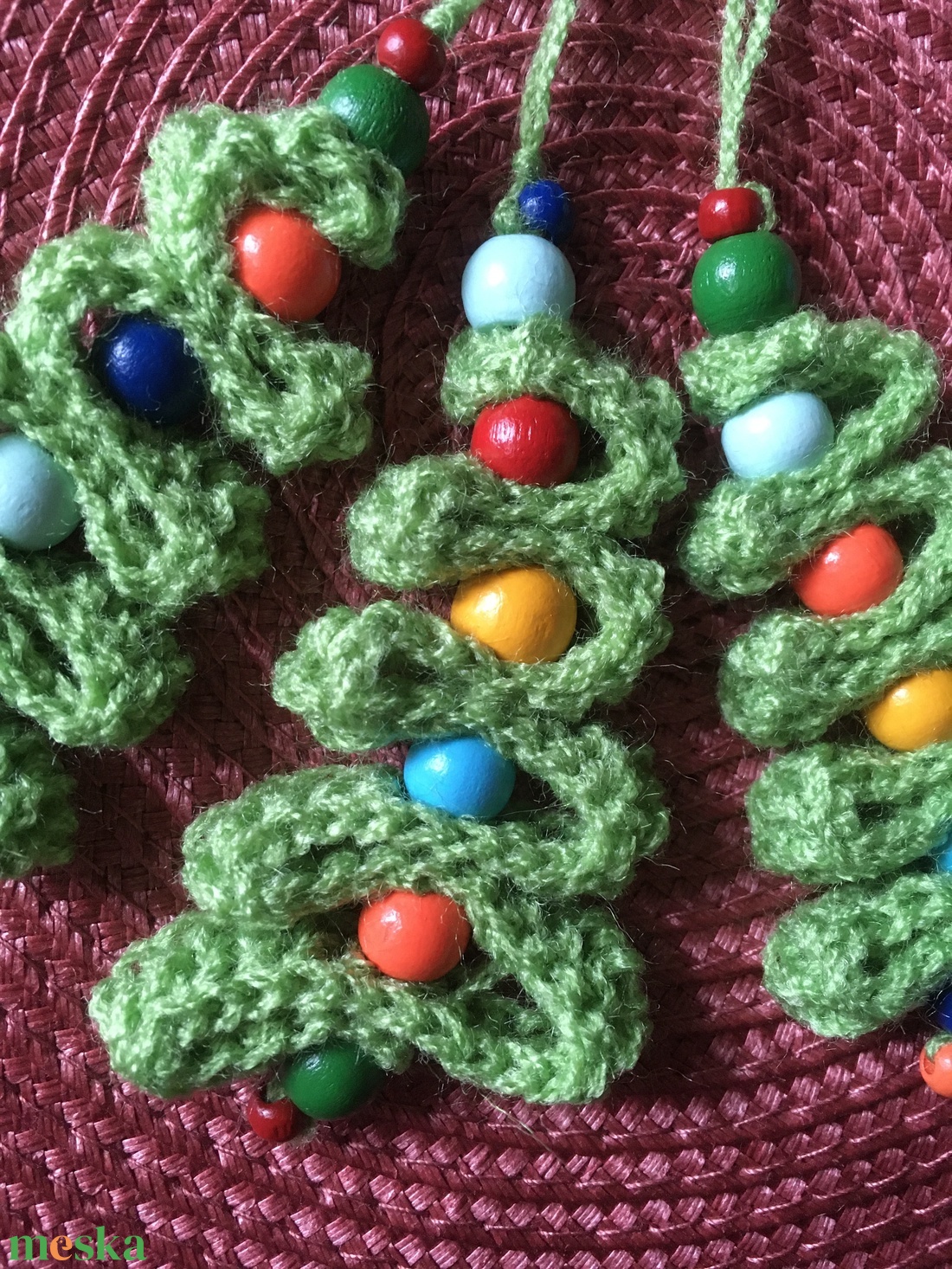 3 db-os �cikk-cakk karácsonyfa dísz  - karácsony - karácsonyi lakásdekoráció - karácsonyfadíszek - Meska.hu