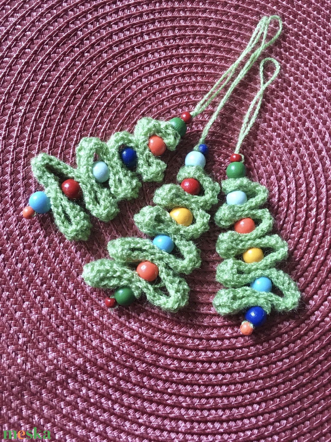 3 db-os �cikk-cakk karácsonyfa dísz  - karácsony - karácsonyi lakásdekoráció - karácsonyfadíszek - Meska.hu