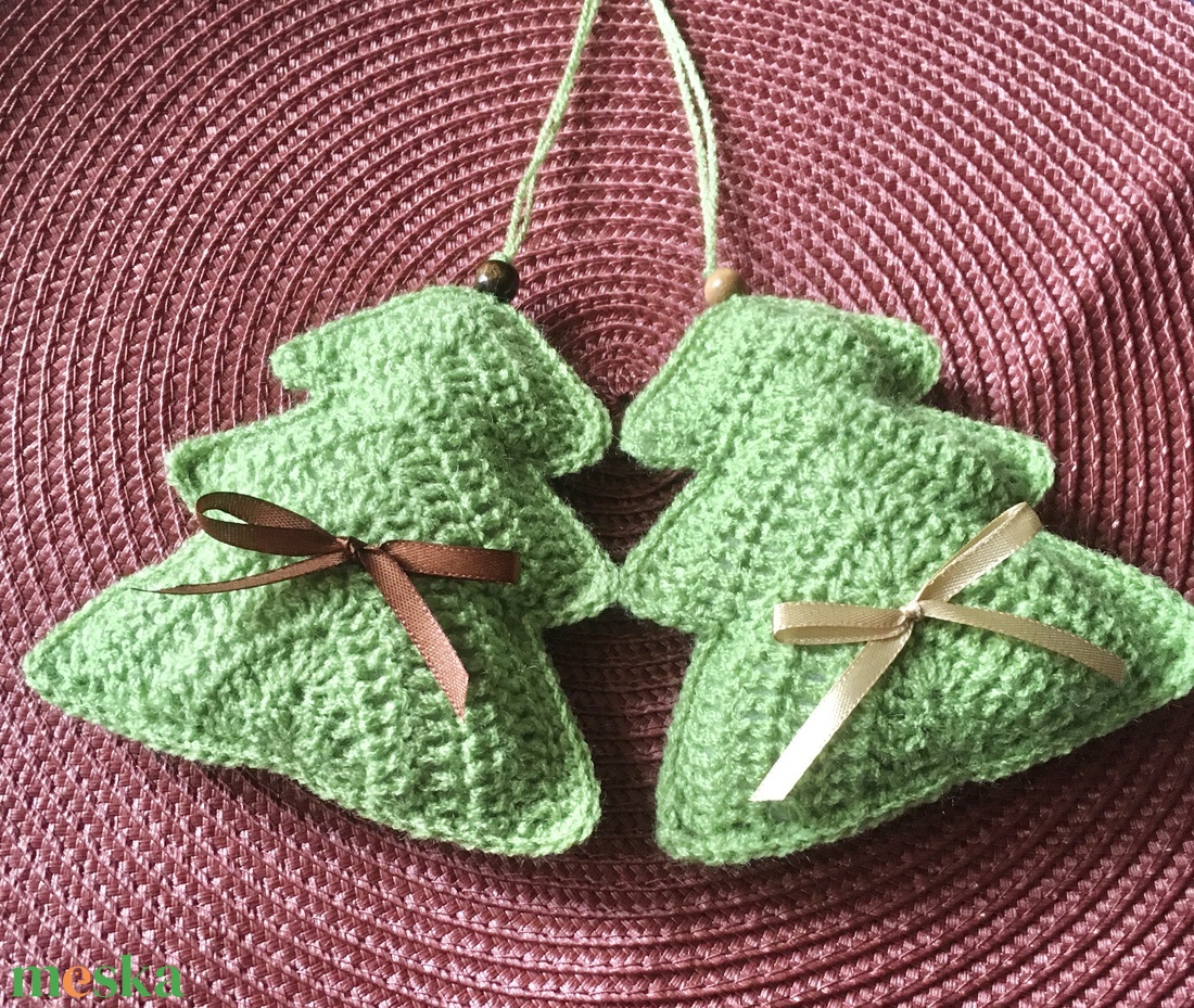 2 db-os karácsonyfa dísz  - karácsony - karácsonyi lakásdekoráció - karácsonyfadíszek - Meska.hu