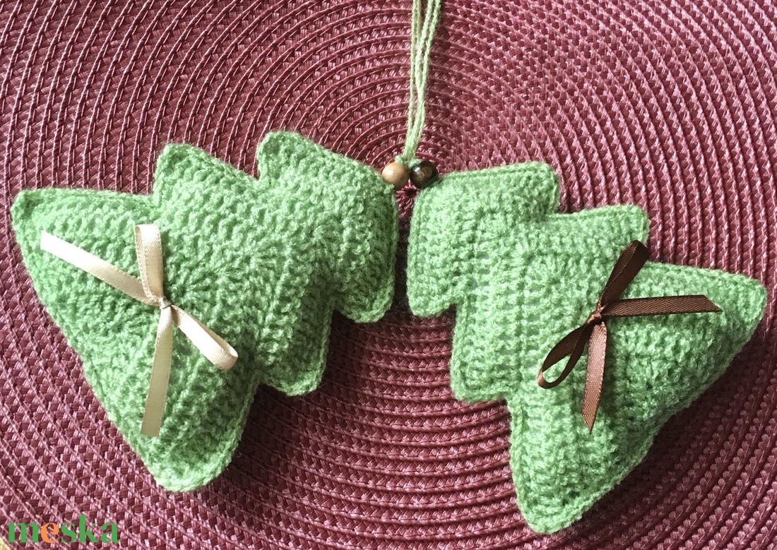 2 db-os karácsonyfa dísz  - karácsony - karácsonyi lakásdekoráció - karácsonyfadíszek - Meska.hu