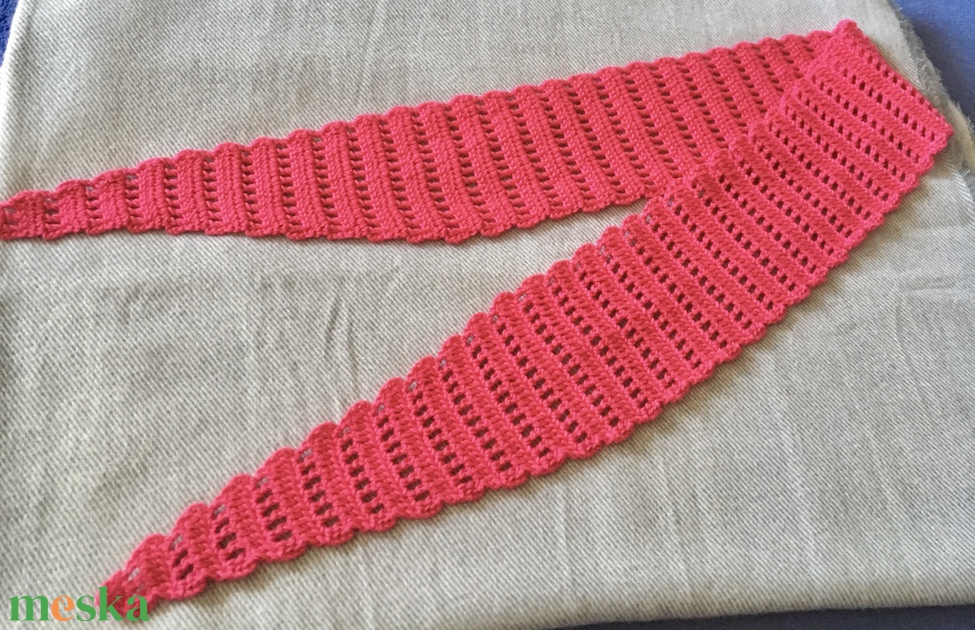 Pink sál - ruha & divat - sál, sapka, kendő - sál - Meska.hu