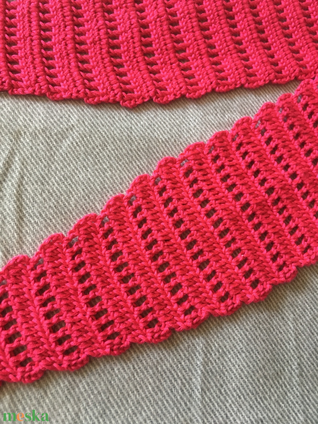 Pink sál - ruha & divat - sál, sapka, kendő - sál - Meska.hu