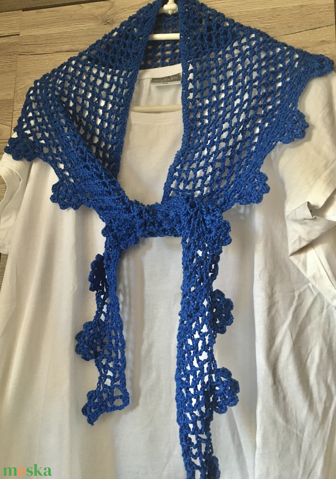 Királykék kendő  - ruha & divat - sál, sapka, kendő - kendő - Meska.hu