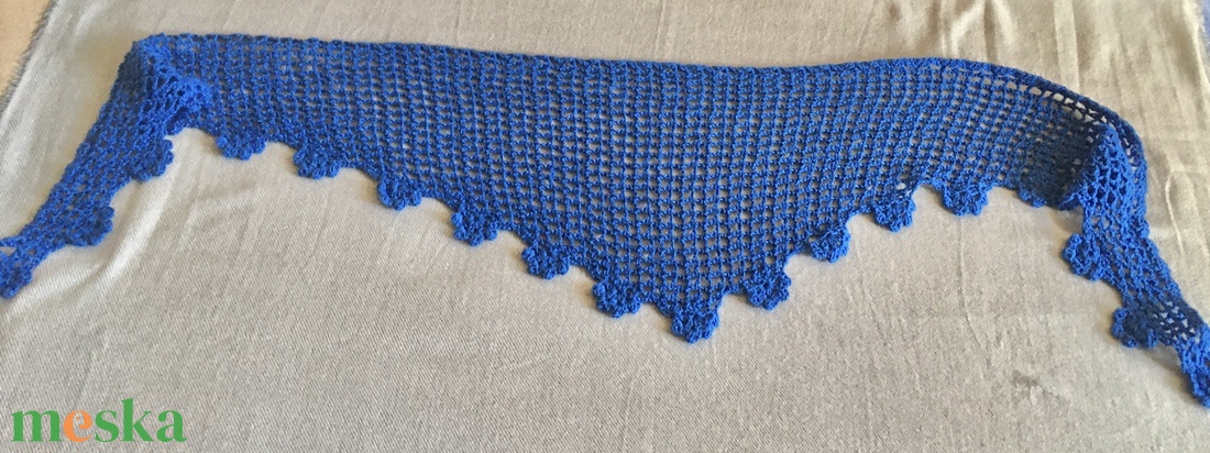 Királykék kendő  - ruha & divat - sál, sapka, kendő - kendő - Meska.hu