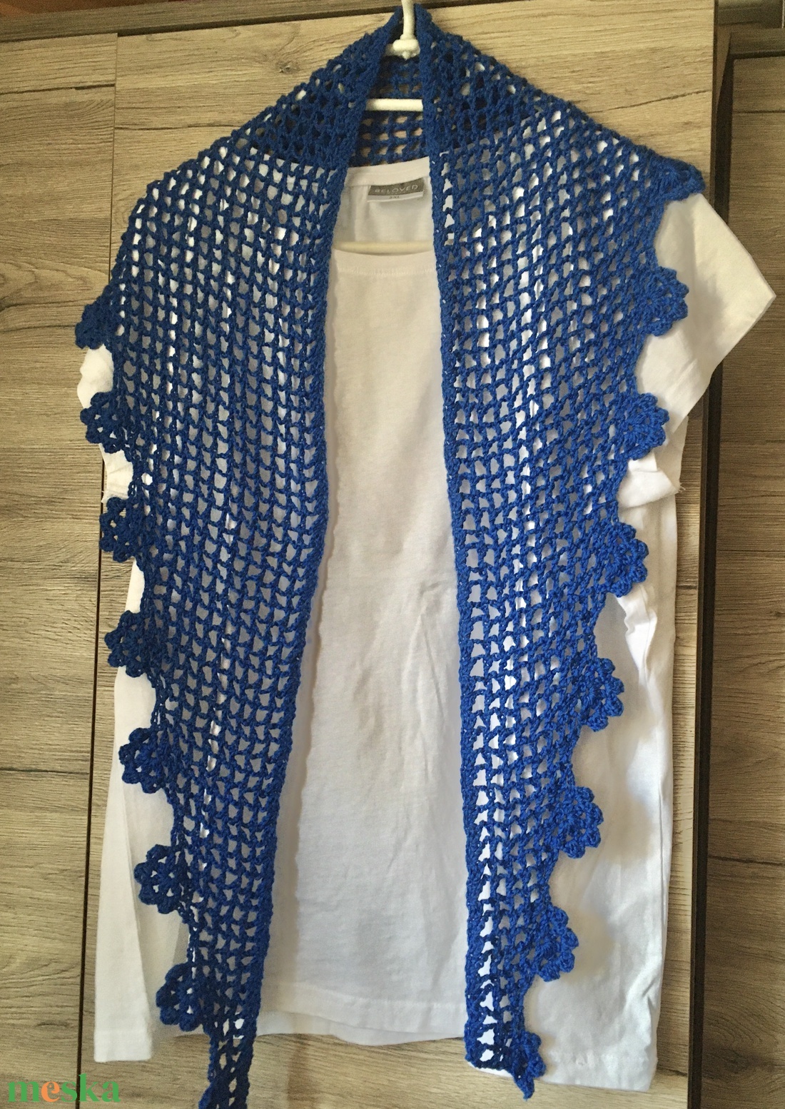 Királykék kendő  - ruha & divat - sál, sapka, kendő - kendő - Meska.hu