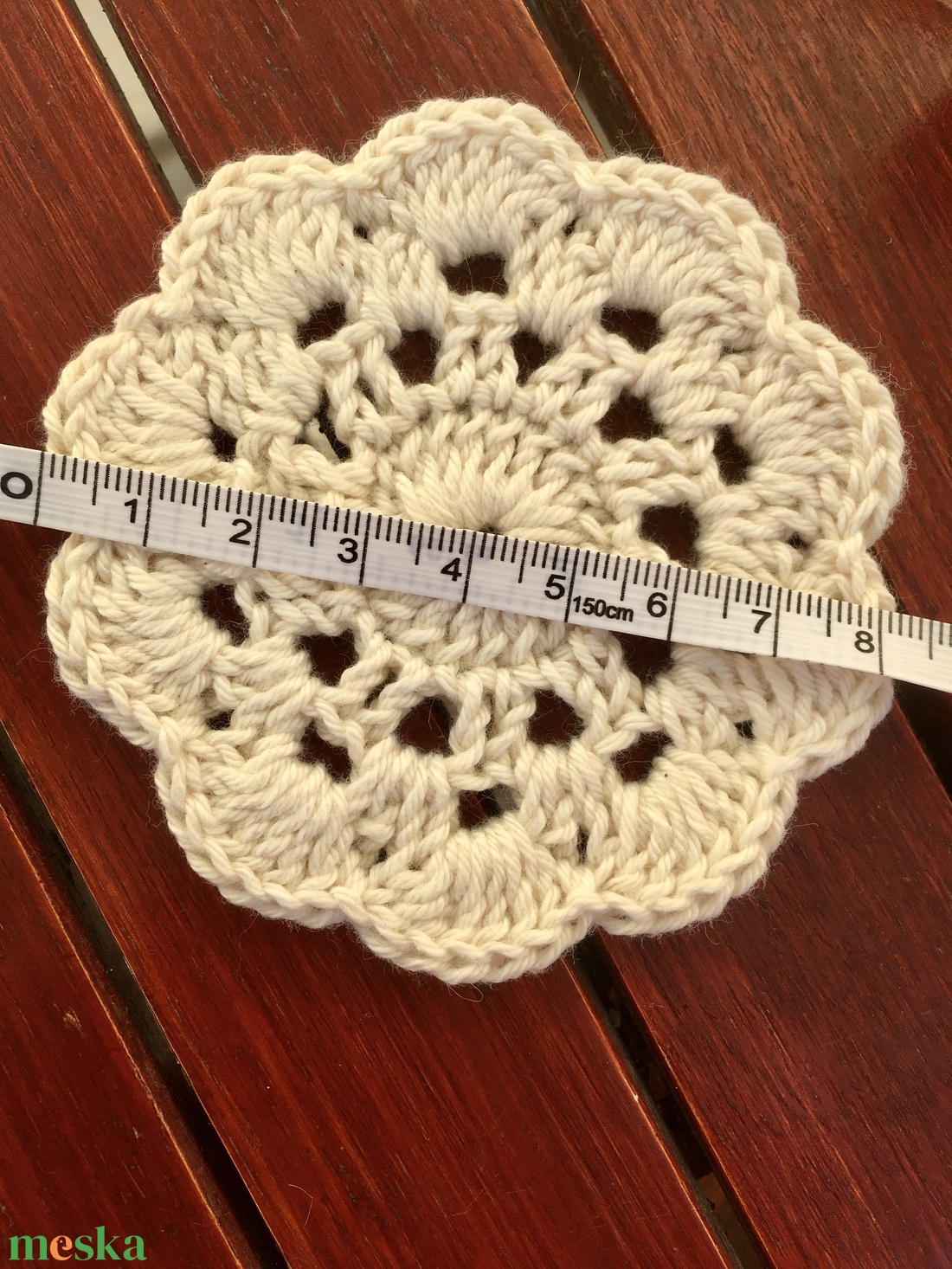 Virágos natúr alátét  - otthon & életmód - konyhafelszerelés, tálalás - sütés, főzés - edényalátét - Meska.hu