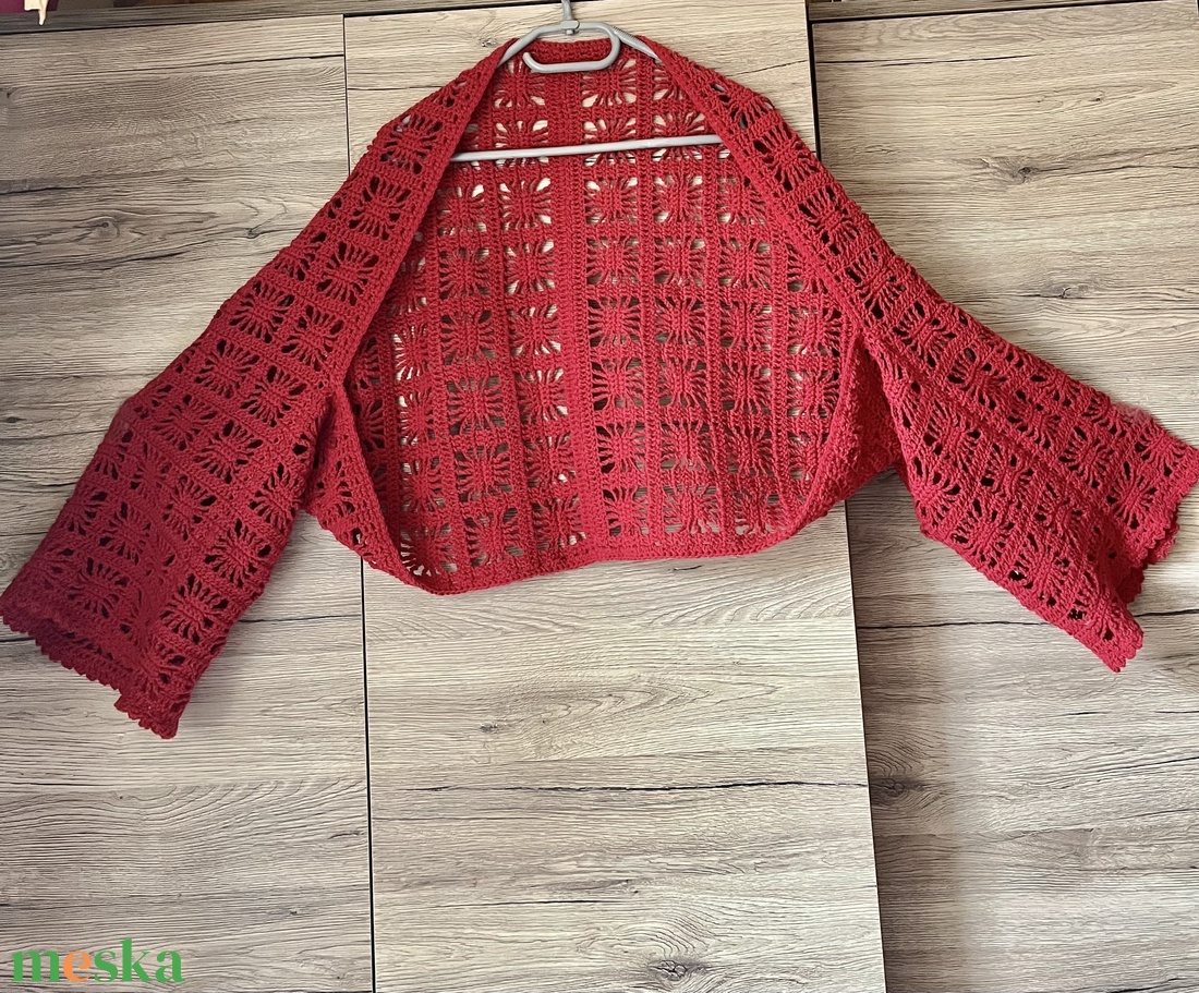 Borvörös  bolero/shrug - ruha & divat - női ruha - bolero - Meska.hu