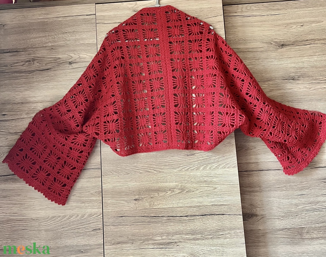 Borvörös  bolero/shrug - ruha & divat - női ruha - bolero - Meska.hu