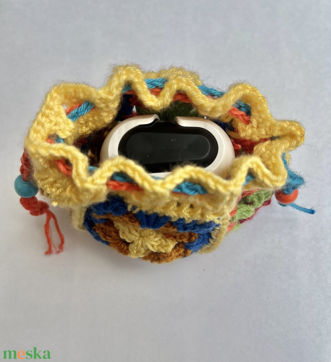 Színes fülhallgató tartó - táska & tok - pénztárca & más tok - fülhallgató tok  - Meska.hu