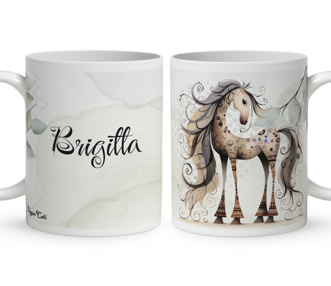 Névvel kérhető - Szép szemű furi lovas mintás bögre - otthon & életmód - konyhafelszerelés, tálalás - tálalás - bögre & csésze - Meska.hu