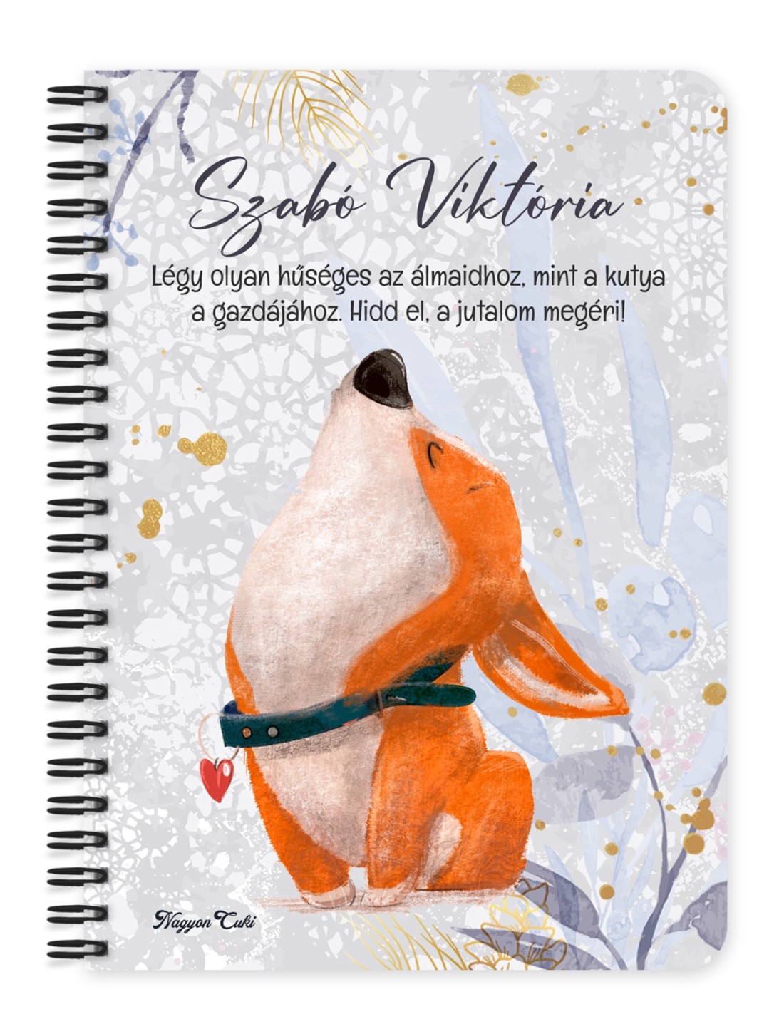 Személyre szabható - Cuki corgi kutyus mintás A6-os füzet - otthon & életmód - papír, írószer - jegyzetfüzet & napló - Meska.hu