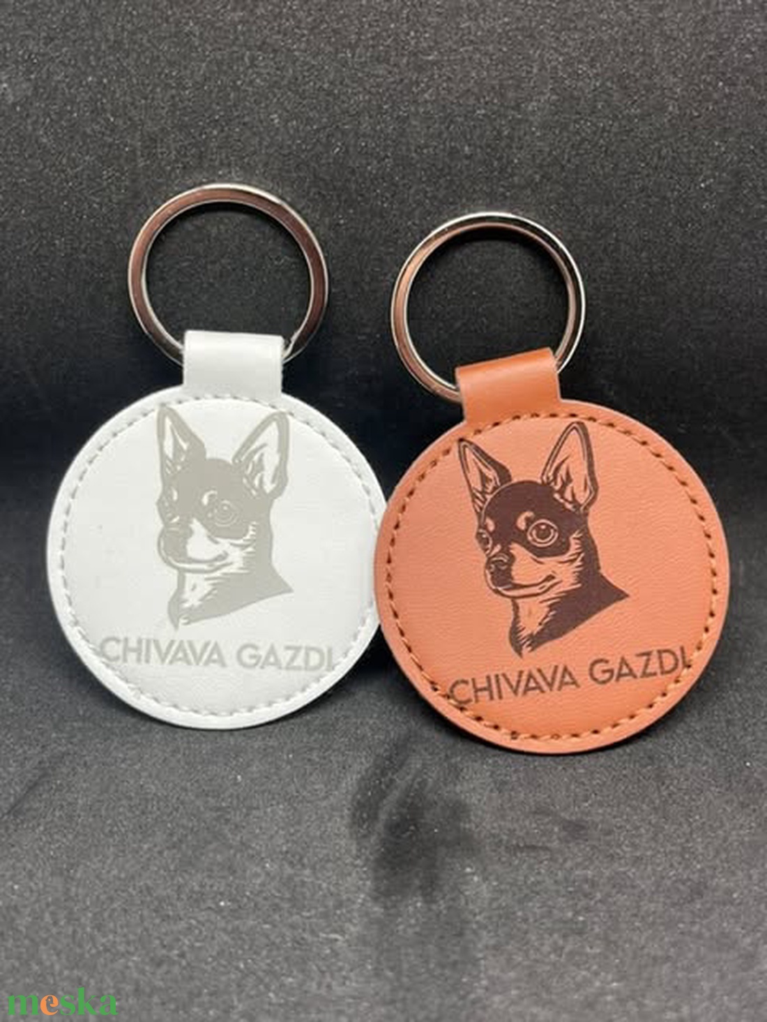 Csivava bőr kulcstartó - táska & tok - kulcstartó & táskadísz - kulcstartó - Meska.hu