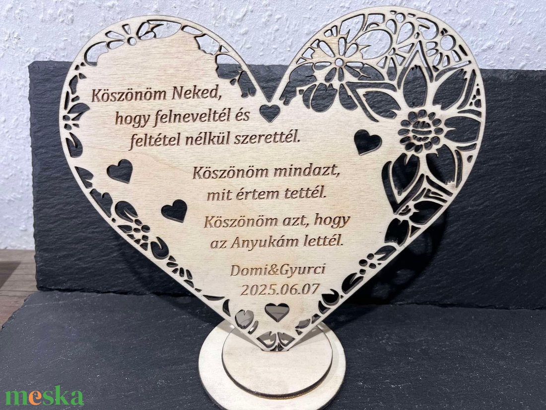 Szülőköszöntő szív - esküvő - emlék & ajándék - szülőköszöntő ajándék - Meska.hu