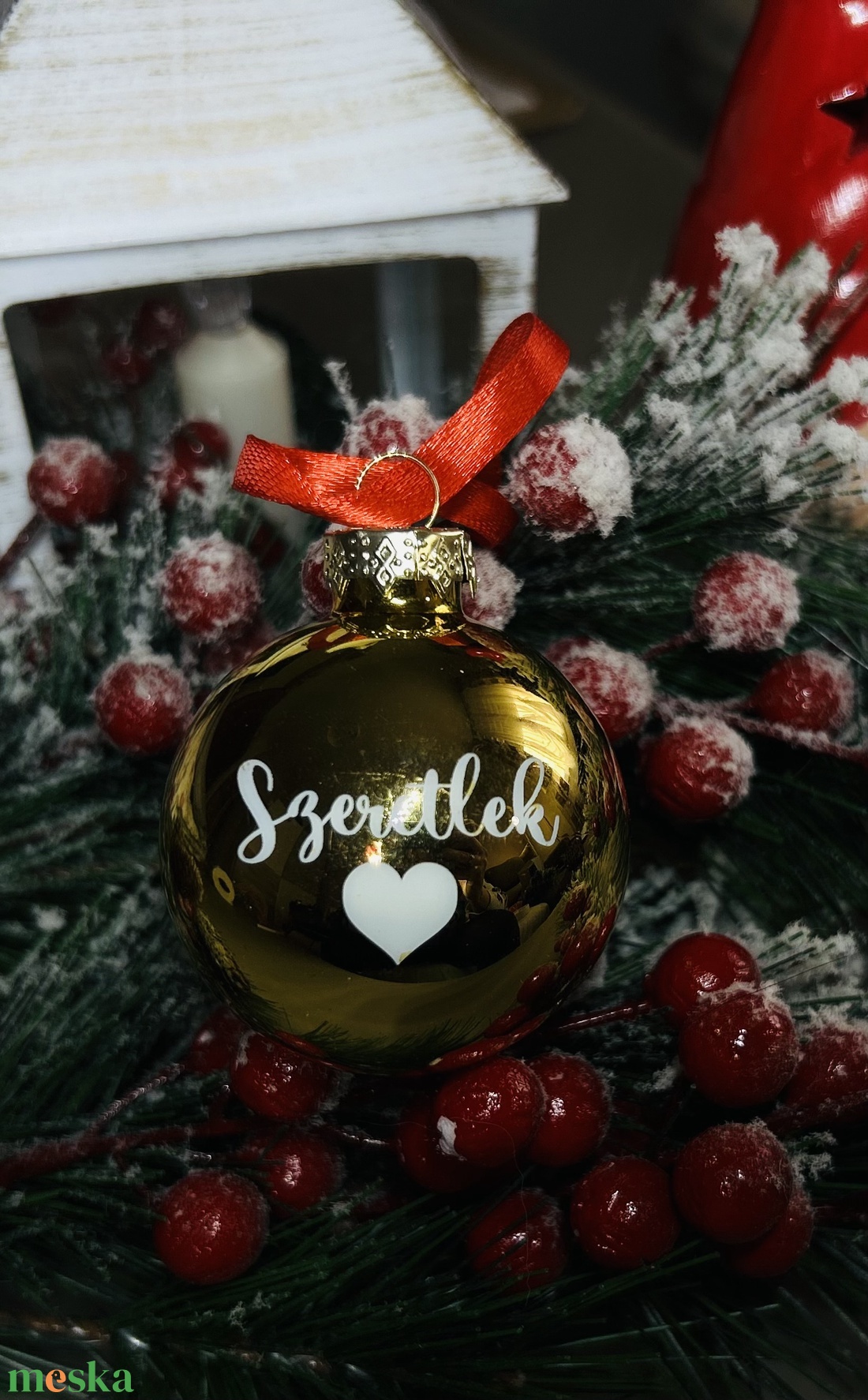 Egyedi gravírozott karácsonyi üveggömb - karácsony - karácsonyi lakásdekoráció - karácsonyfadíszek - Meska.hu