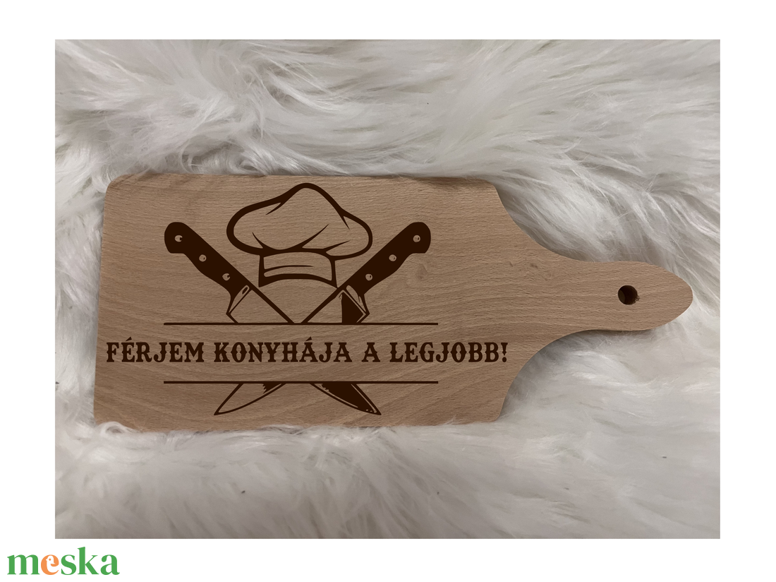 Férjem konyhája a legjobb gravírozott vágódeszka - otthon & életmód - konyhafelszerelés, tálalás - sütés, főzés - vágódeszka - Meska.hu
