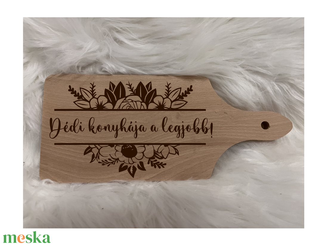 Dédi konyhája a legjobb gravírozott vágódeszka - otthon & életmód - konyhafelszerelés, tálalás - sütés, főzés - vágódeszka - Meska.hu
