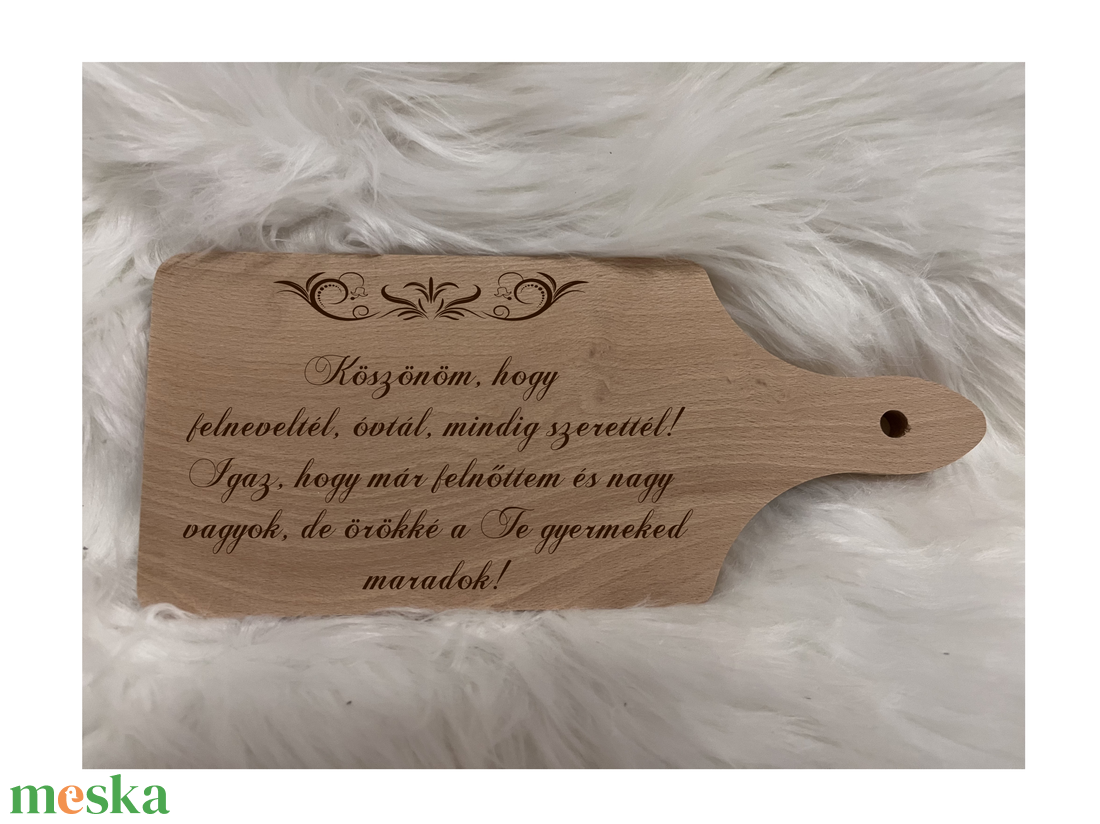 Köszönöm, hogy gravírozott vágódeszka - otthon & életmód - konyhafelszerelés, tálalás - sütés, főzés - vágódeszka - Meska.hu