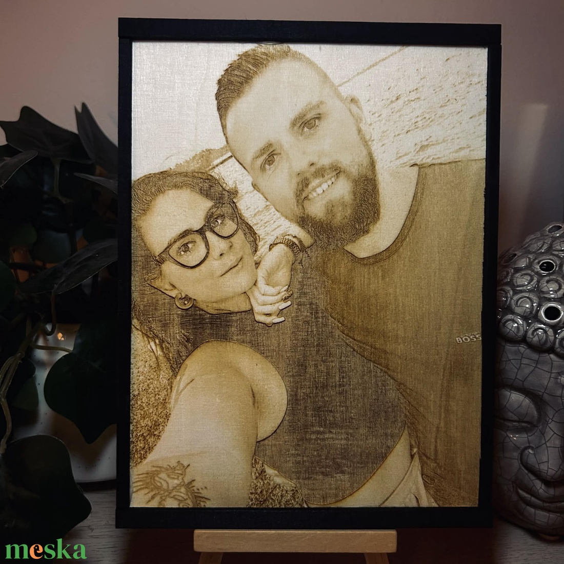 Egyedi gravírozott kép - otthon & életmód - dekoráció - dísztárgy - Meska.hu