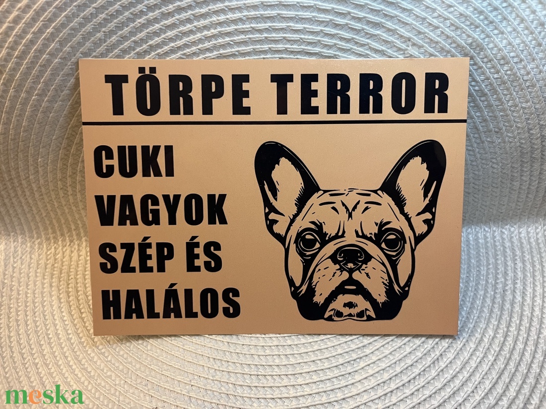 Kutyás figyelmeztető tábla � Alumínium, időjárásálló kutya tábla kerítésre és kapura - esküvő - dekoráció - tábla & jelzés - Meska.hu