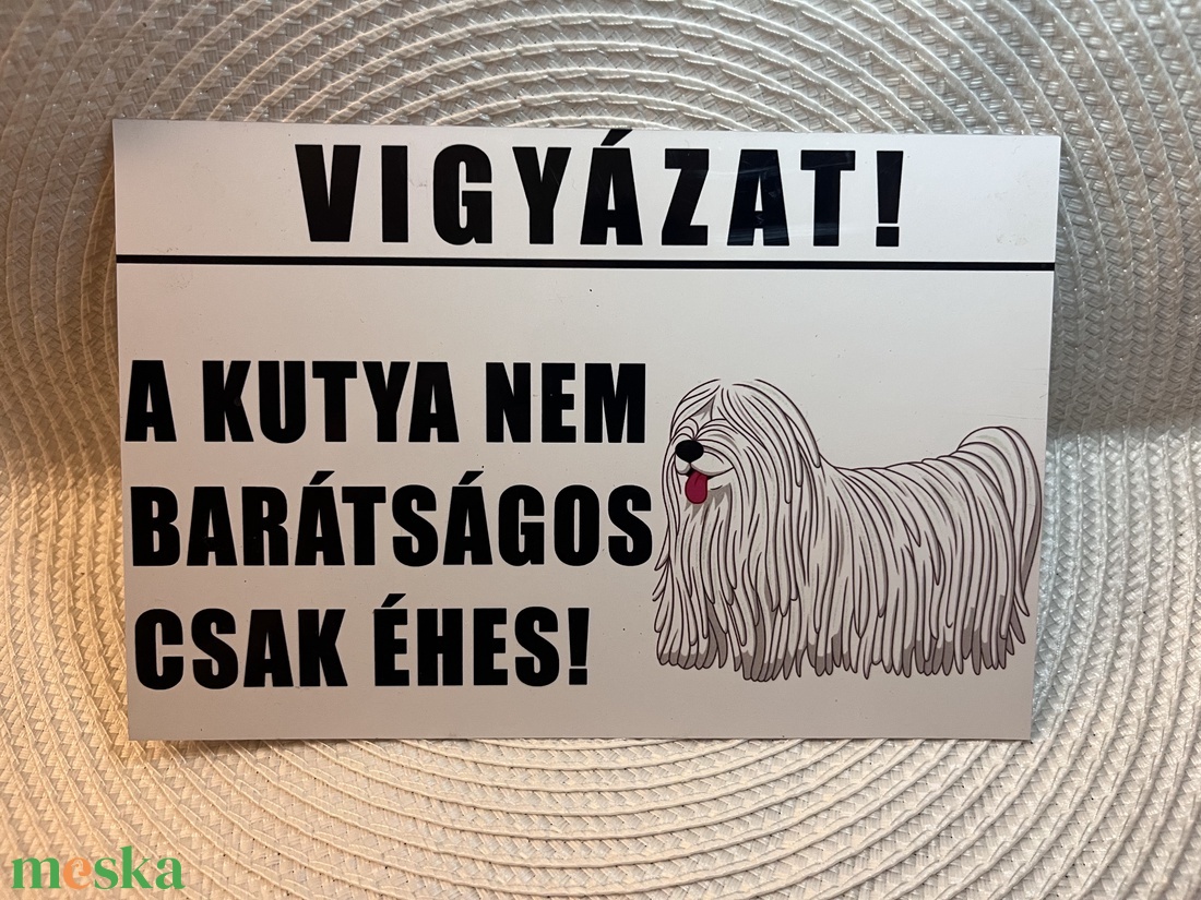 Kutyás figyelmeztető tábla � Alumínium, időjárásálló kutya tábla kerítésre és kapura - esküvő - dekoráció - tábla & jelzés - Meska.hu