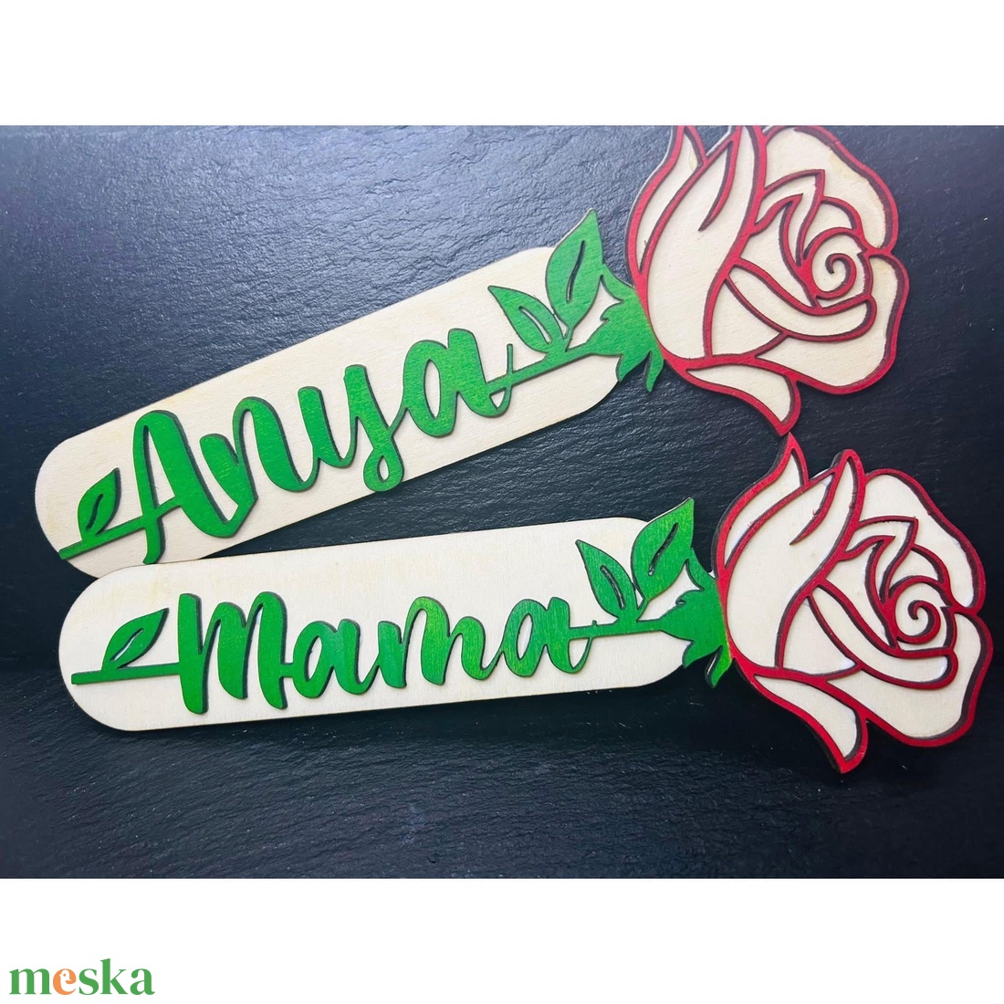 Anya-Mama örök rózsa - esküvő - dekoráció - asztaldísz - Meska.hu