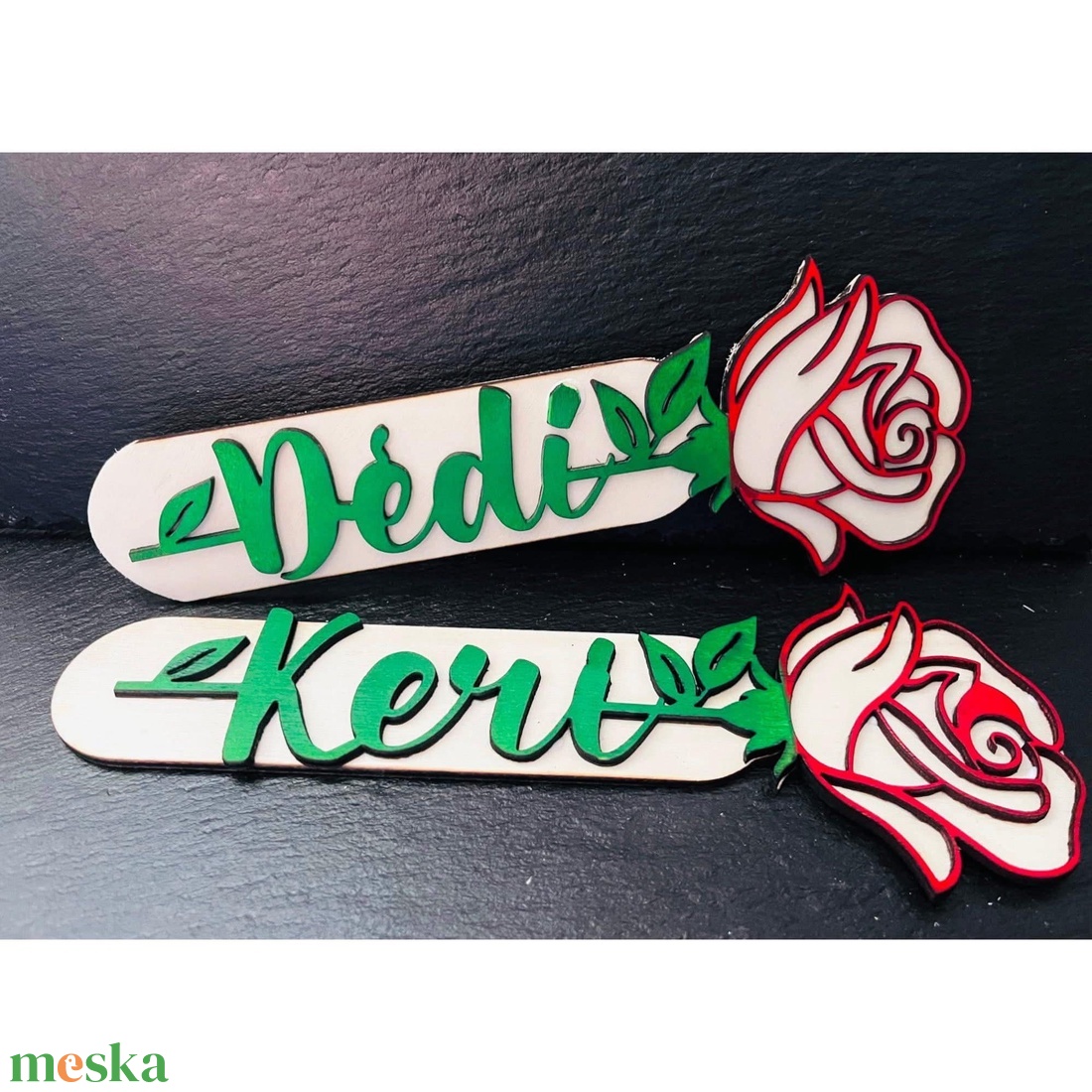 Anya-Mama örök rózsa - esküvő - dekoráció - asztaldísz - Meska.hu