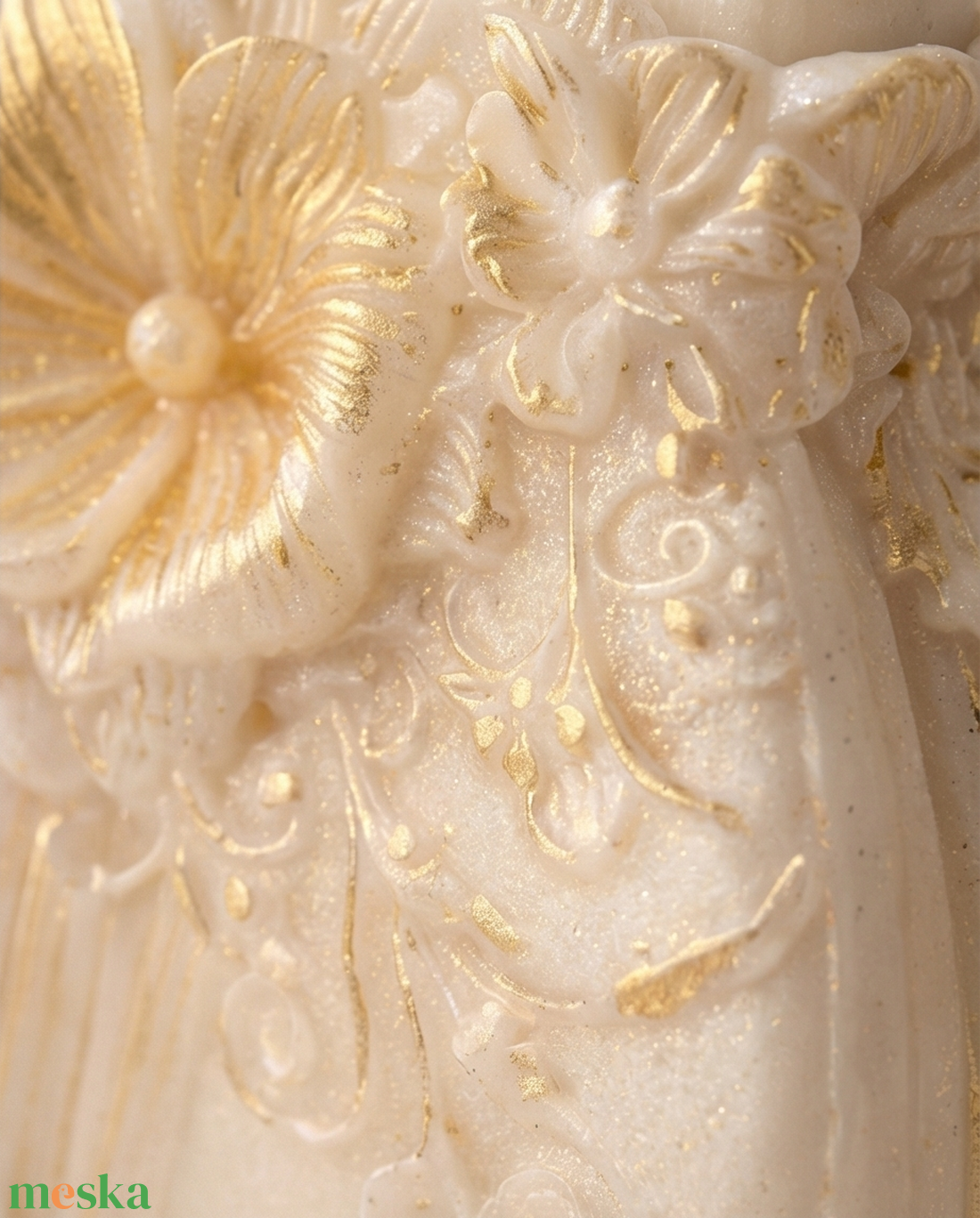 Aranyporos virágos szójaviasz kistáska��� - otthon & életmód - gyertya, illat, aroma - gyertya - Meska.hu