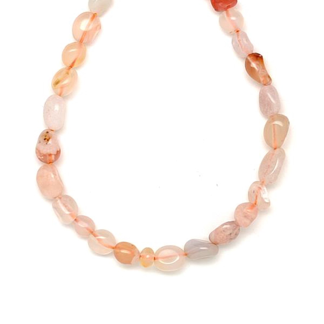 Achát sakura pebble 6-10mm  ékszerkészítő alapanyag (füzér) - kellékek & szerszámok - ásvány alapanyag - ásványfüzér - Meska.hu