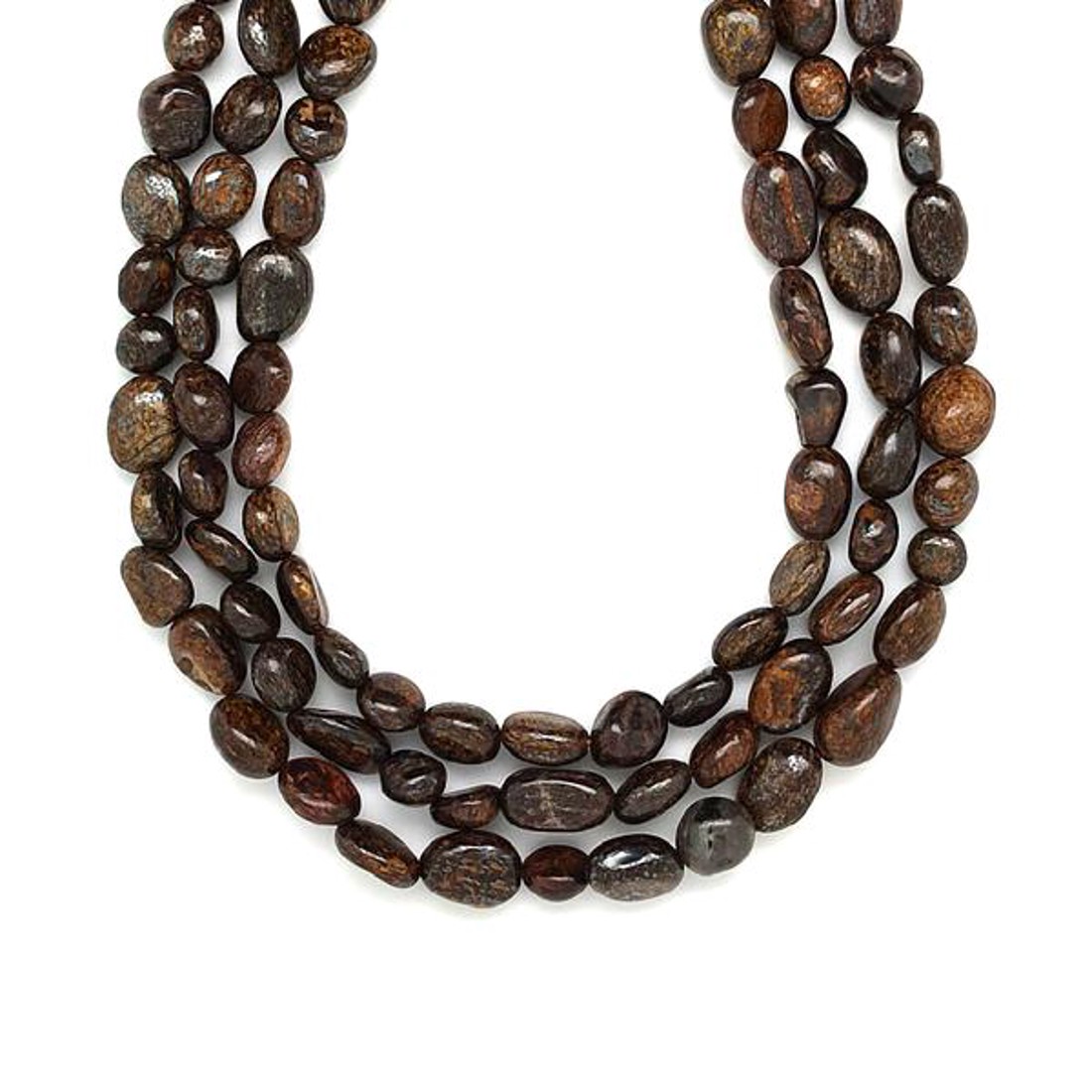 Bronzit pebble 6-10mm ékszerkészítő alapanyag (füzér) - kellékek & szerszámok - ásvány alapanyag - ásványfüzér - Meska.hu