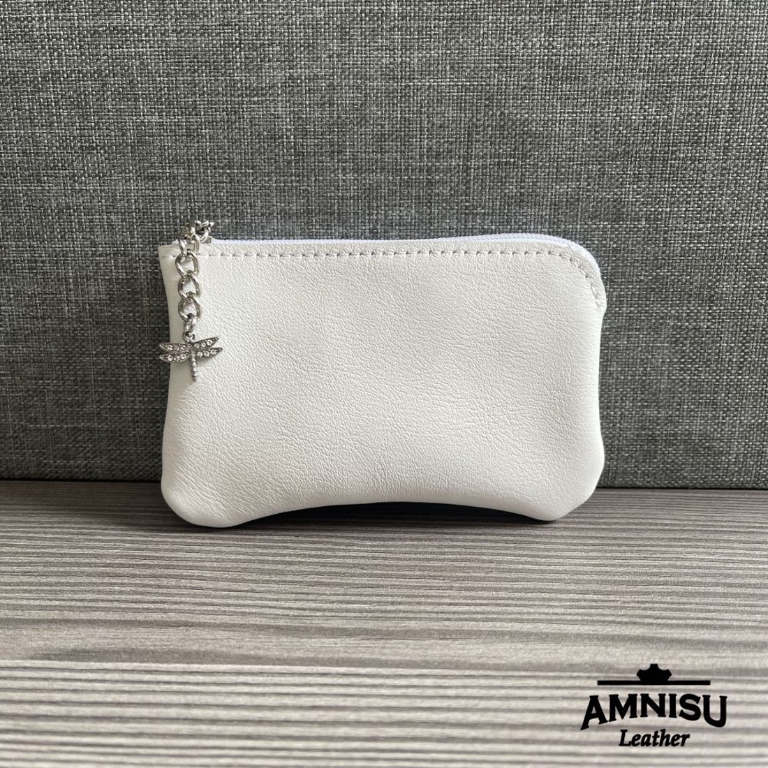 Fehér egy cipzáras kulcstartó A3002 - táska & tok - kulcstartó & táskadísz - kulcstartó - Meska.hu