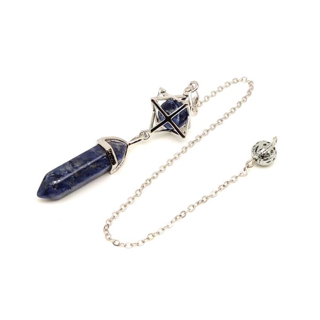 Inga csúcs merkaba Szodalit 8x35mm - otthon & életmód - dekoráció - spiritualitás - inga - Meska.hu
